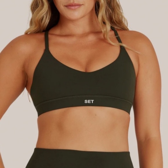 SET ACTIVE | M | Sports Bra | Hunter Green - Picture 1 of 5